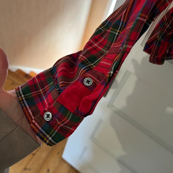Levi's Red Plaid Button Down Shirt - Picture 2 of 6